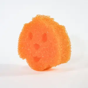 Dog shaped sponge out of packaging