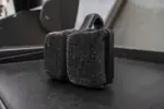 Griddle Scrubber Standing on Grill
