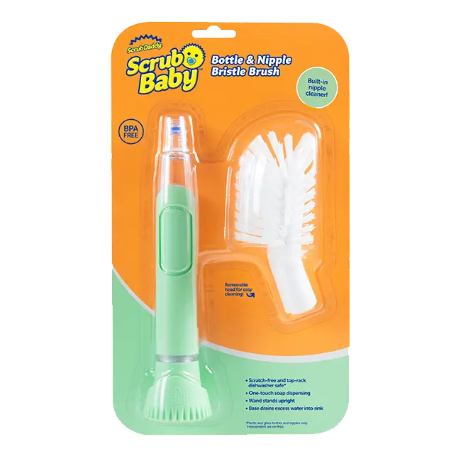 Scrub Baby Bottle and Nipple Bristle Brush front